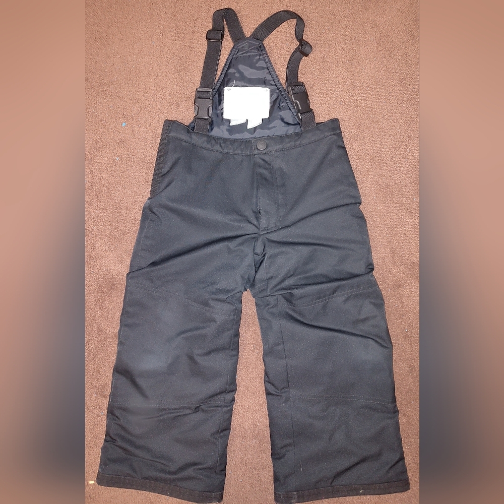 Obermeyer Kids Black Snow Bib Pants with Adjustable Straps - Size 4